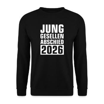 Junggesellenabschied 2026 - Unisex Pullover - Schwarz - Vorne - Alina (178cm) & Michal (187cm)