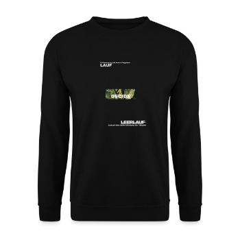 Decisions – Leaf Green Motif - Unisex Sweatshirt - black - Front - Alina (178cm) & Michal (187cm)
