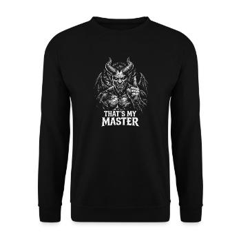 devil - Unisex Sweatshirt - black - Front - Alina (178cm) & Michal (187cm)