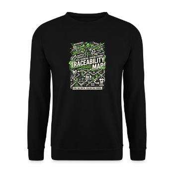 Traceability Map - Unisex Pullover - Schwarz - Vorne - Alina (178cm) & Michal (187cm)