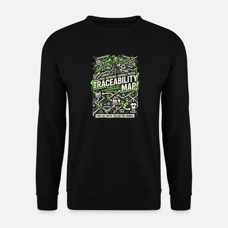 Traceability Map - Unisex Sweatshirt - black