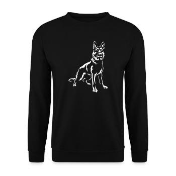 German Shepherd "Black Edition" - Unisex Sweatshirt - black - Front - Alina (178cm) & Michal (187cm)