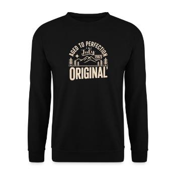 Juli 1965 – Legende der Gipfel und Berge - Unisex Pullover - Schwarz - Vorne - Alina (178cm) & Michal (187cm)