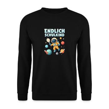 Schulkind 2026 Einschulung 2026 Schulanfang - Unisex Pullover - Schwarz - Vorne - Alina (178cm) & Michal (187cm)