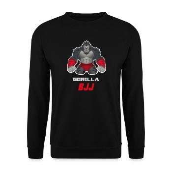 Gorilla BJJ Grappling Beast Design - Unisex Sweatshirt - black - Front - Alina (178cm) & Michal (187cm)
