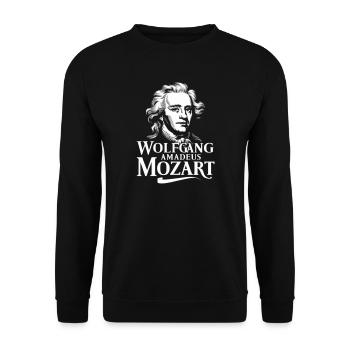 Wolfgang Amadeus Mozart Compositeur de musique classique - Sweat-shirt Unisexe - noir - Devant - Alina (178cm) & Michal (187cm)