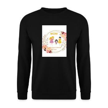 Mom Pure Love Floral Circle - Unisex Sweatshirt - black - Front - Alina (178cm) & Michal (187cm)