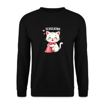 Schulkind 2026 Einschulung 2026 Schulanfang - Unisex Pullover - Schwarz - Vorne - Alina (178cm) & Michal (187cm)