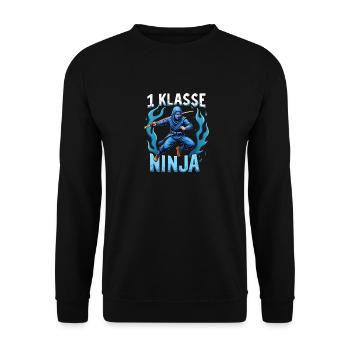 Schulkind 2026 Einschulung 2026 Schulanfang - Unisex Pullover - Schwarz - Vorne - Alina (178cm) & Michal (187cm)