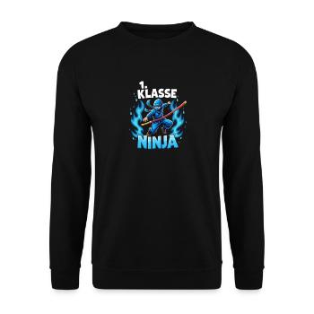 Schulkind 2026 Einschulung 2026 Schulanfang - Unisex Pullover - Schwarz - Vorne - Alina (178cm) & Michal (187cm)