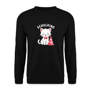 Schulkind 2026 Einschulung 2026 Schulanfang - Unisex Pullover - Schwarz - Vorne - Alina (178cm) & Michal (187cm)