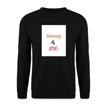 Mommy & Me Schriftzug Duo Design - Unisex Pullover - Schwarz - Vorne - Alina (178cm) & Michal (187cm)