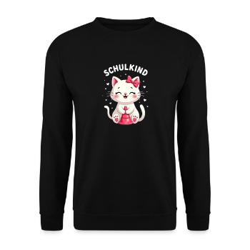 Schulkind 2026 Einschulung 2026 Schulanfang - Unisex Pullover - Schwarz - Vorne - Alina (178cm) & Michal (187cm)