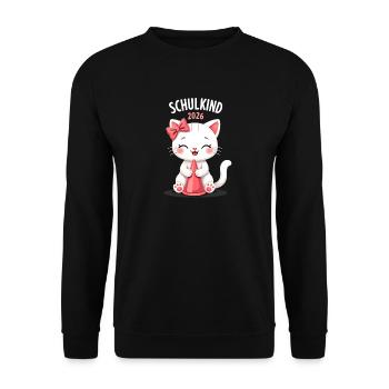 Schulkind 2026 Einschulung 2026 Schulanfang - Unisex Pullover - Schwarz - Vorne - Alina (178cm) & Michal (187cm)