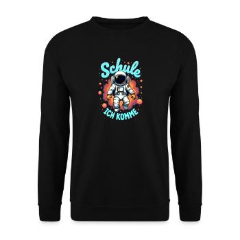 Schulkind 2026 Einschulung 2026 Schulanfang - Unisex Pullover - Schwarz - Vorne - Alina (178cm) & Michal (187cm)