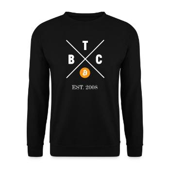 Bitcoin Freedom BTC Crypto Bitcoin Trader To Moon - Unisex Pullover - Schwarz - Vorne - Alina (178cm) & Michal (187cm)