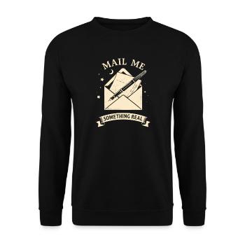 Mail Me Something Real - Unisex Sweatshirt - black - Front - Alina (178cm) & Michal (187cm)