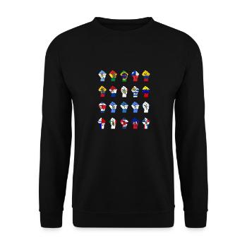 Lateinamerikanischer Widerstand - Unisex Pullover - Schwarz - Vorne - Alina (178cm) & Michal (187cm)
