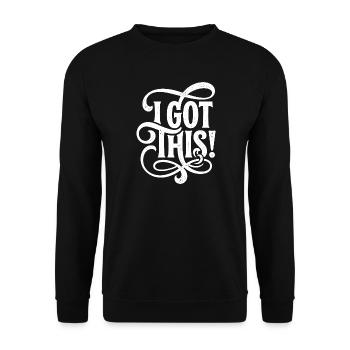 Ich habe diesen Flourish. - Unisex Pullover - Schwarz - Vorne - Alina (178cm) & Michal (187cm)