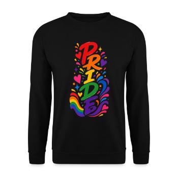 Pride Month Outfit Geschenk für Frauen Männer - Unisex Pullover - Schwarz - Vorne - Alina (178cm) & Michal (187cm)