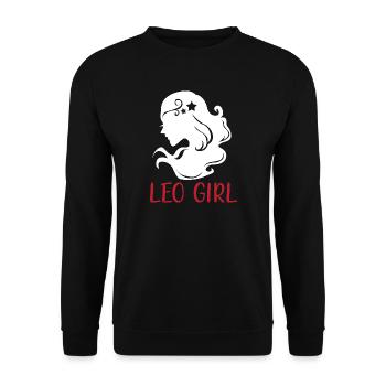 Signe du zodiaque Lion - Sweat-shirt Unisexe - noir - Devant - Alina (178cm) & Michal (187cm)