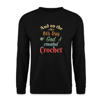 And on the 8th day God created crochet - Unisex Pullover - Schwarz - Vorne - Alina (178cm) & Michal (187cm)