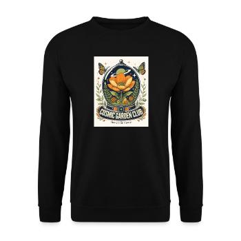 Space Garden Club - Unisex Pullover - Schwarz - Vorne - Alina (178cm) & Michal (187cm)