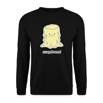 ausgebrand – Kerze Meme - Unisex Pullover - Schwarz - Vorne - Alina (178cm) & Michal (187cm)