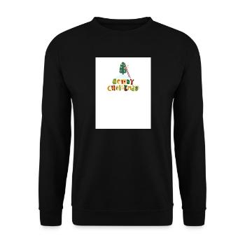 Merry Christmas  - Unisex Pullover - Schwarz - Vorne - Alina (178cm) & Michal (187cm)