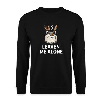 Sourdough Stash: Leave Me Alone - Unisex Pullover - Schwarz - Vorne - Alina (178cm) & Michal (187cm)