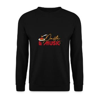 Pâtes et notes de musique Musicien amateur de - Sweat-shirt Unisexe - noir - Devant - Alina (178cm) & Michal (187cm)
