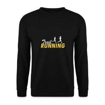 Trail Running Cool Vintage Runner T-Shirt Present - Unisex Pullover - Schwarz - Vorne - Alina (178cm) & Michal (187cm)