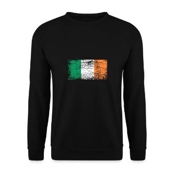Drapeau de l’Irlande - Sweat-shirt Unisexe - noir - Devant - Alina (178cm) & Michal (187cm)