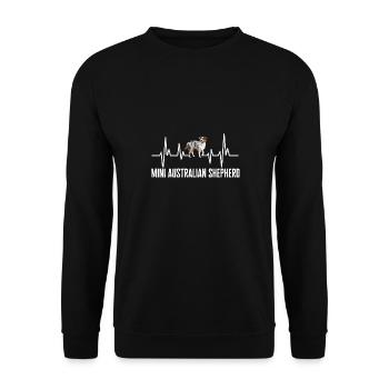 Miniature Australian Shepherd - Unisex Pullover - Schwarz - Vorne - Alina (178cm) & Michal (187cm)