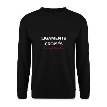 Foot ligaments croisés - Sweat-shirt Unisexe - noir - Devant - Alina (178cm) & Michal (187cm)