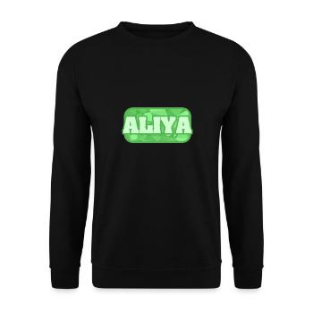 Gift for Aliya - Unisex Sweatshirt - black - Front - Alina (178cm) & Michal (187cm)