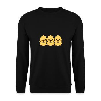 Küken - Unisex Pullover - Schwarz - Vorne - Alina (178cm) & Michal (187cm)