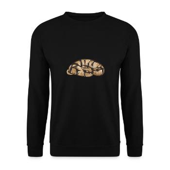 Ball Python Snake King Python - Unisex Sweatshirt - black - Front - Alina (178cm) & Michal (187cm)