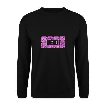 Ehefrau Heidi - Unisex Pullover - Schwarz - Vorne - Alina (178cm) & Michal (187cm)