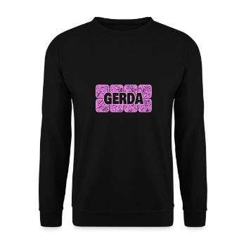 Ehefrau Gerda - Unisex Pullover - Schwarz - Vorne - Alina (178cm) & Michal (187cm)