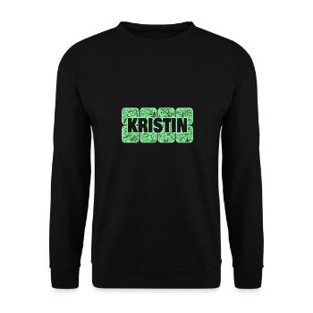 Vorname Kristin - Unisex Pullover - Schwarz - Vorne - Alina (178cm) & Michal (187cm)