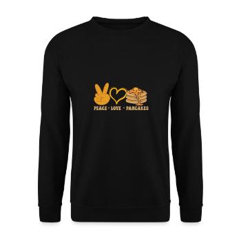Pancake Breakfast Pancakes - Unisex Sweatshirt - black - Front - Alina (178cm) & Michal (187cm)