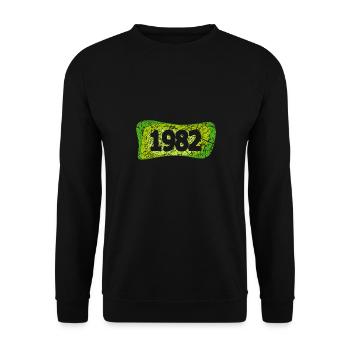 Retro 1982 - Unisex Pullover - Schwarz - Vorne - Alina (178cm) & Michal (187cm)