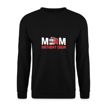 Feuerwehrauto Kindergeburtstag - Unisex Pullover - Schwarz - Vorne - Alina (178cm) & Michal (187cm)