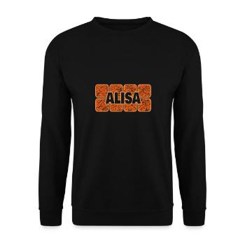First name Alisa - Unisex Sweatshirt - black - Front - Alina (178cm) & Michal (187cm)