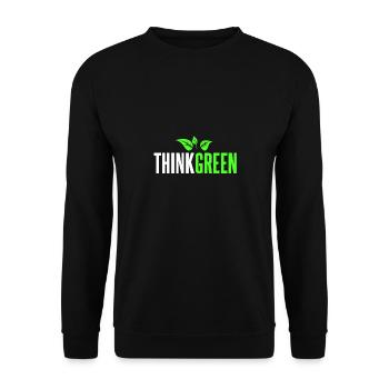 Think Green - Unisex Pullover - Schwarz - Vorne - Alina (178cm) & Michal (187cm)