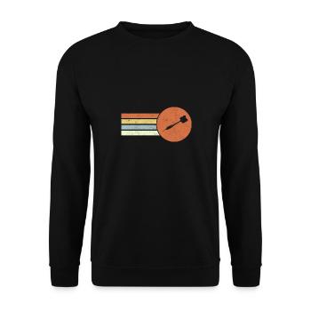 Retro Dart Vintage Dart Player Tournoi de fléchettes - Sweat-shirt Unisexe - noir - Devant - Alina (178cm) & Michal (187cm)