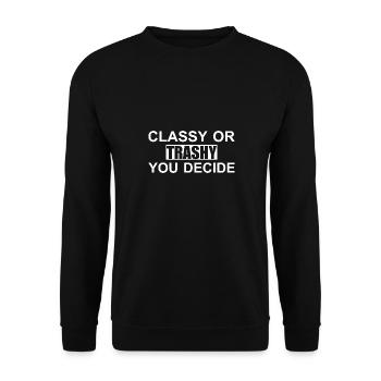 Classy Thrashy Decide - Unisex Pullover - Schwarz - Vorne - Alina (178cm) & Michal (187cm)