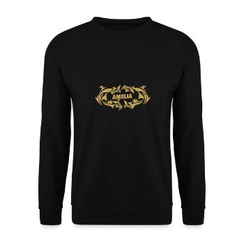 Amelia - Unisex Pullover - Schwarz - Vorne - Alina (178cm) & Michal (187cm)