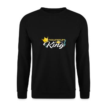 Aquarium King Fish Tank Aquarist Fischhalter - Unisex Pullover - Schwarz - Vorne - Alina (178cm) & Michal (187cm)